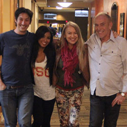 Elisabetta with Rogiani Staff - Chris, Dawn and Ramon at LVH Hotel
